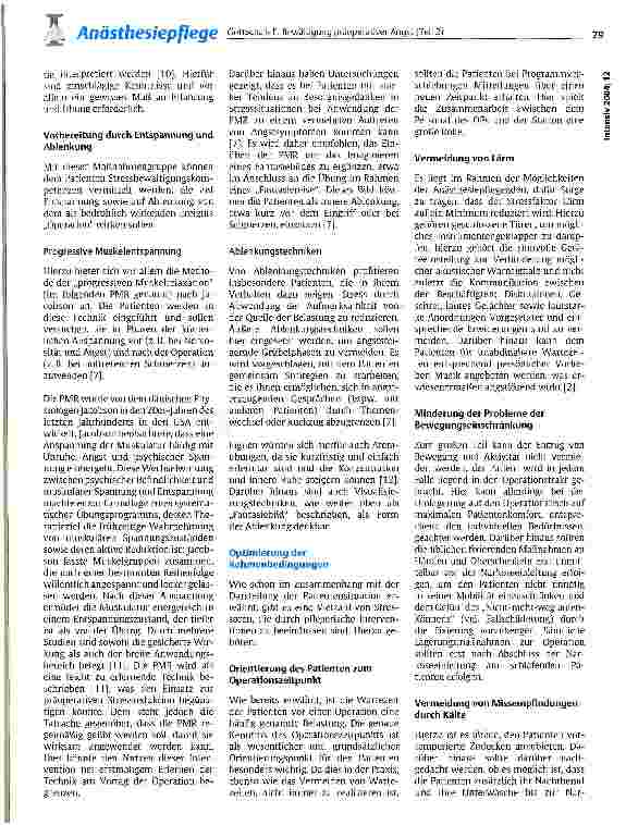 Vorschauseite 5: Bewältigung präoperativer Angst Teil 2