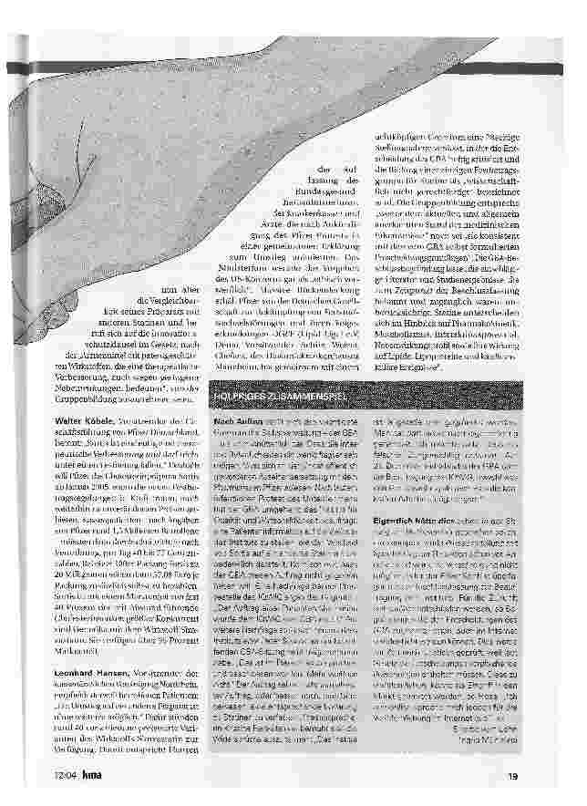 Vorschauseite 2: Zank um den besseren Wirkstoff