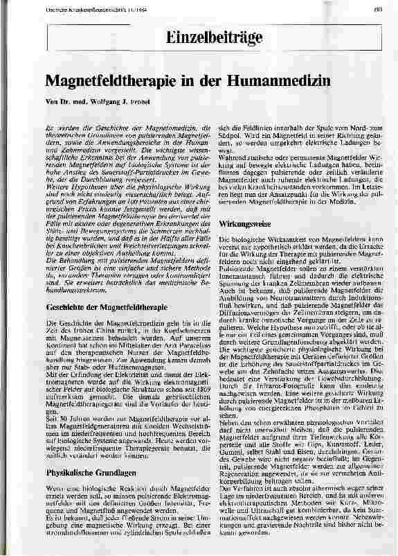 Vorschauseite 1: Magnetfeldtherapie in der Humanmedizin