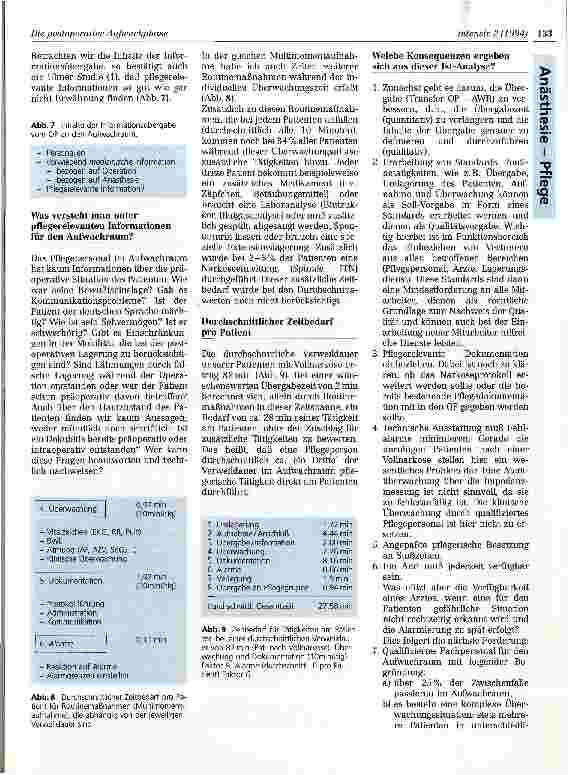 Vorschauseite 3: Die postoperative Aufwachphase Dokumentation, Leistungserfassung + Qualitätssicherung im Aufwachraum aus pflegerischer Sicht
