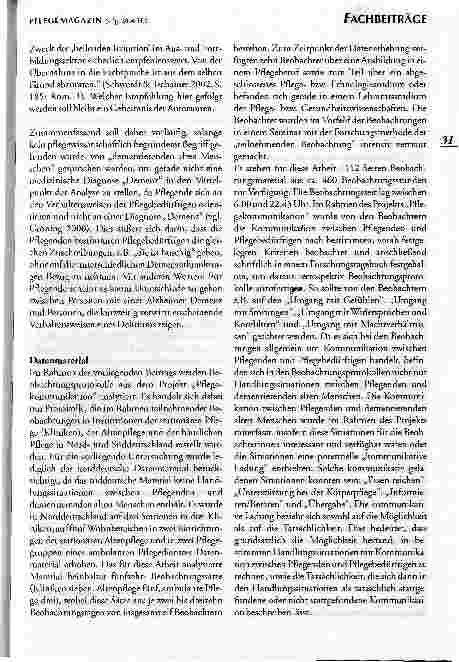 Vorschauseite 4: Die machen sich immer so steif. DER NONVERBALE AUSDRUCK VON EMOTIONEN IN DERKOMMUNIKATION ZWISCHEN PFLEGENDEN UNDDEMENTIERENDEN ALTEN MENSCHEN