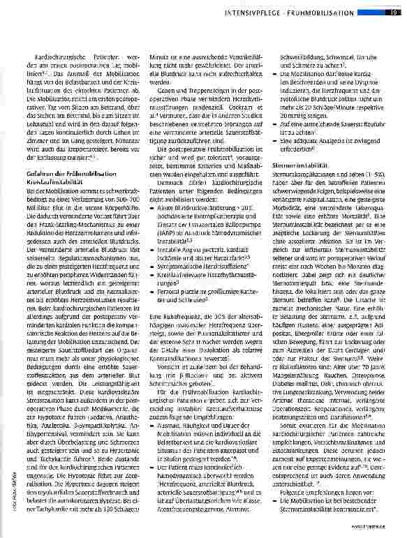 Vorschauseite 2: Nutzen und Gefahren der Frühmobilisation bei kardiochirurgischen Patienten