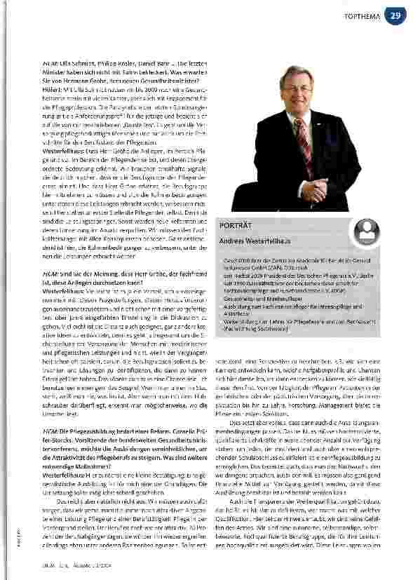 Vorschauseite 2: Ausblick auf die zukünftigen Erfordernisse der Pflege