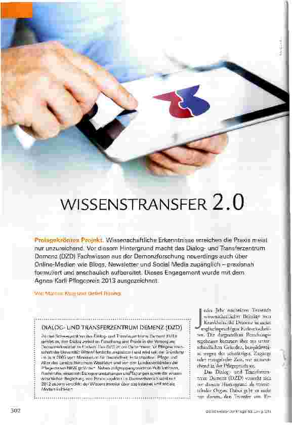 Vorschauseite 1: Wissenstransfer 2. 0