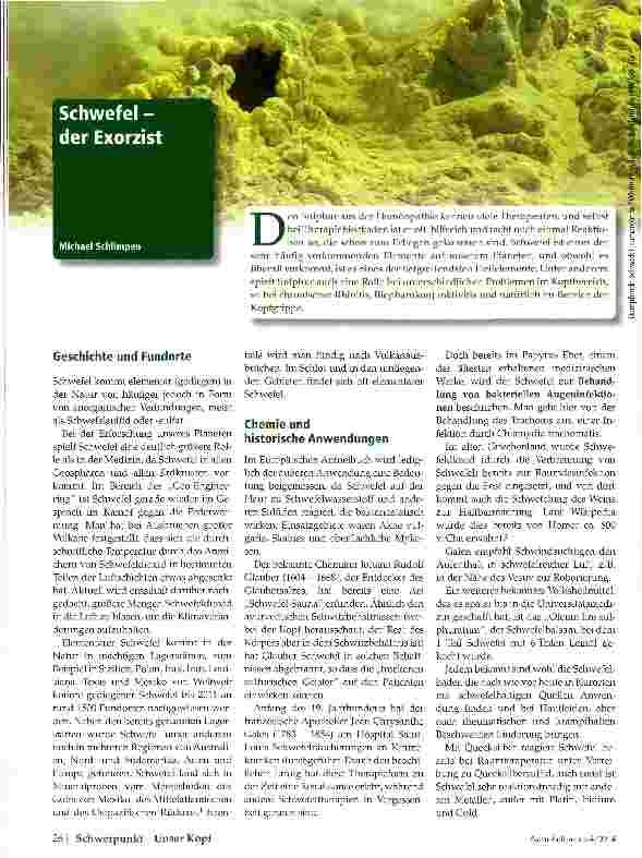 Vorschauseite 1: Schwefel - der Exorzist