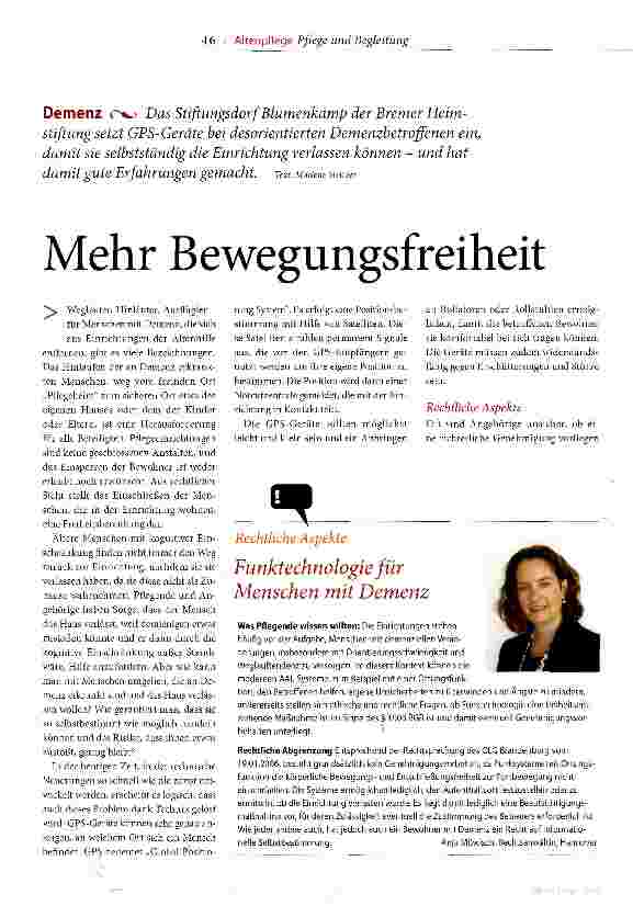 Vorschauseite 1: Mehr Bewegungsfreiheit