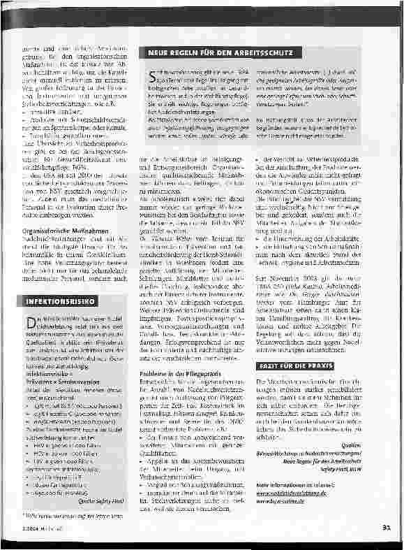 Vorschauseite 2: Vermeidbares Infektionsrisiko
