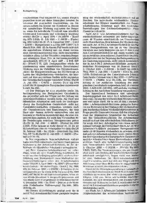 Vorschauseite 6: Bereitschaftsdienst als Arbeitszeit; Vergütungspflicht Bundesarbeitsgericht, Urteil vom 5. Juni 2003
