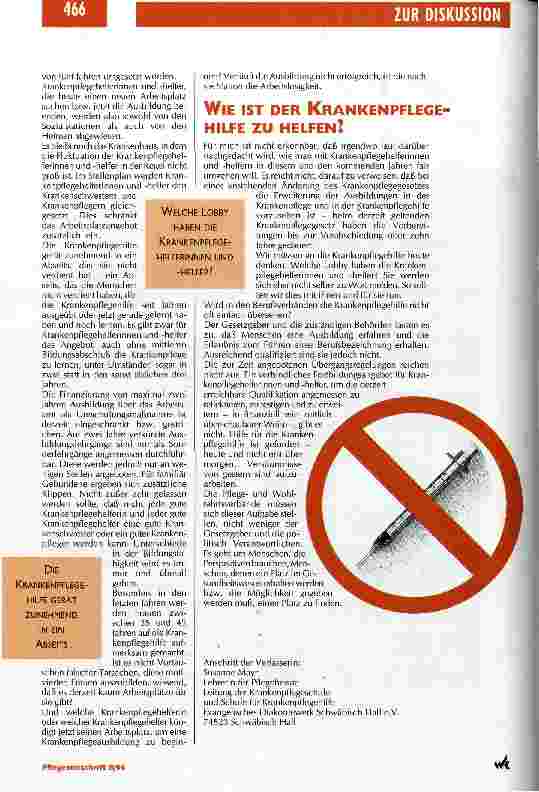 Vorschauseite 2: Hilfe für die Krankenpflegehilfe