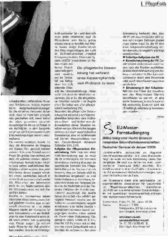 Vorschauseite 2: Nofallevakuierung. Ein Thema für das Pflegemanagement