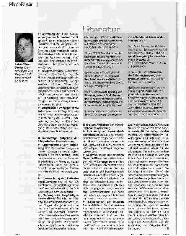 Vorschauseite 3: Nofallevakuierung. Ein Thema für das Pflegemanagement