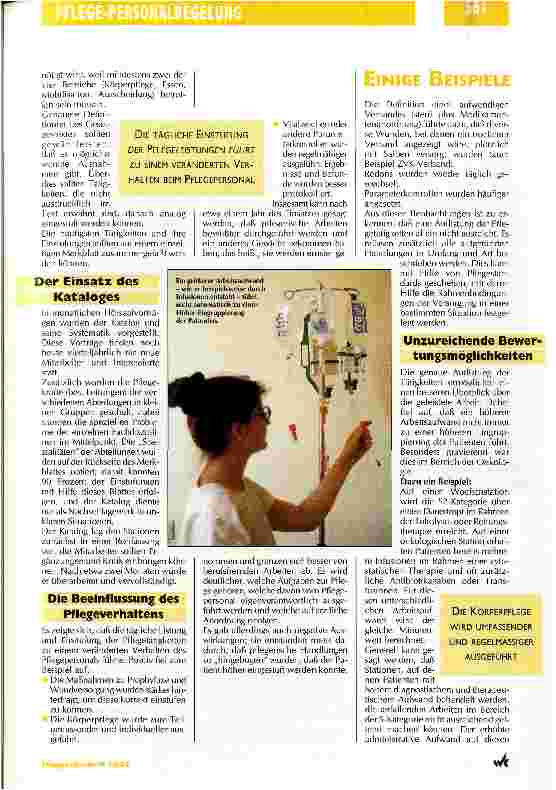 Vorschauseite 2: Die Umsetzung der Pflege-Personalregelung Erfahrungen mit einem Tätigkeitskatalog