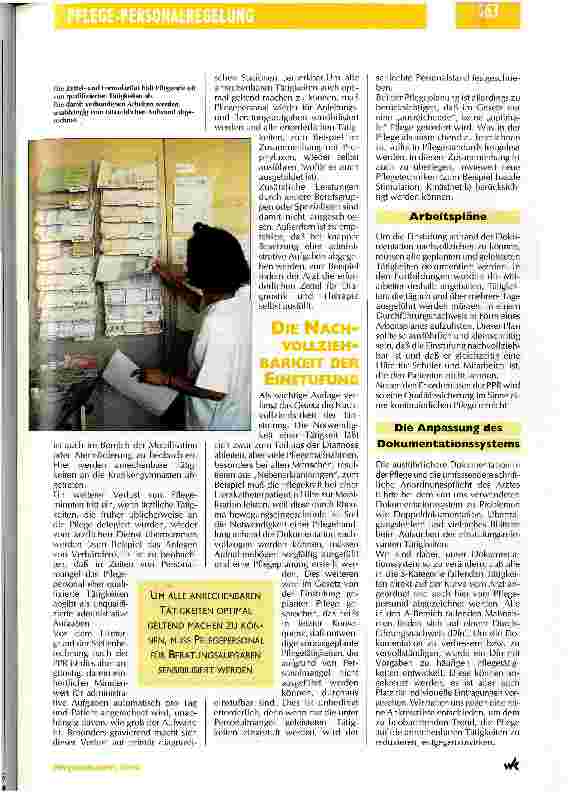 Vorschauseite 4: Die Umsetzung der Pflege-Personalregelung Erfahrungen mit einem Tätigkeitskatalog