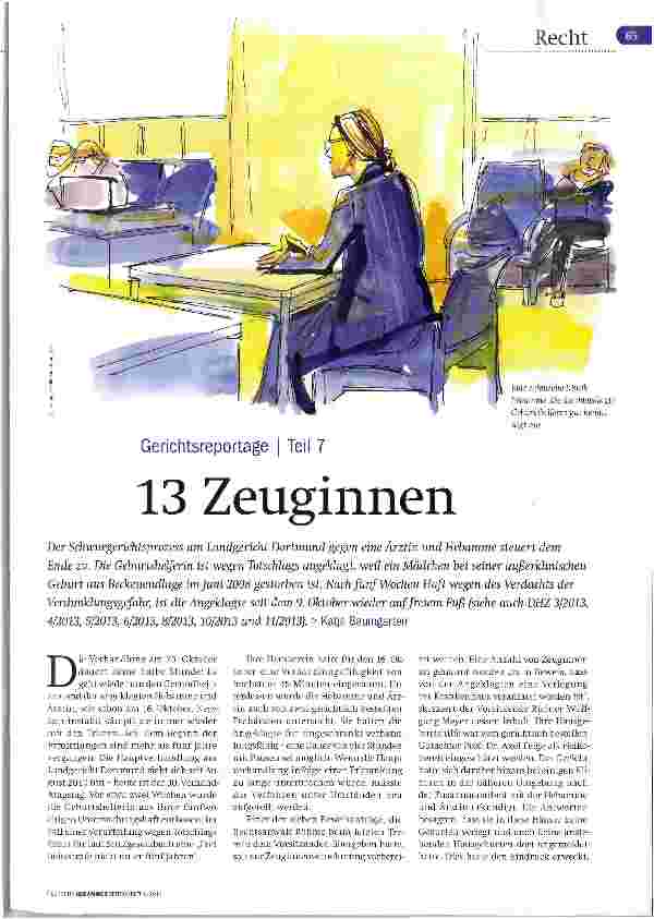 Vorschauseite 1: Gerichtsreportage Teil 7 13 Zeuginnen