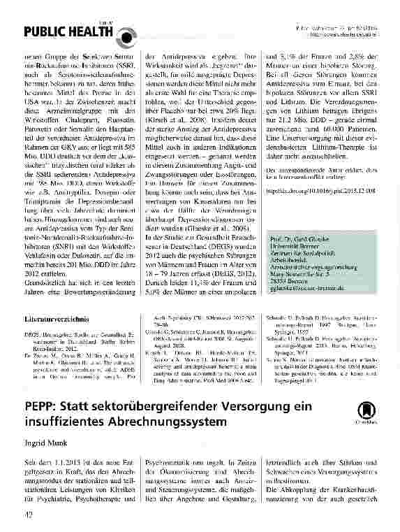 Vorschauseite 2: Arzneimittelversorgung bei psychischen Erkrankungen