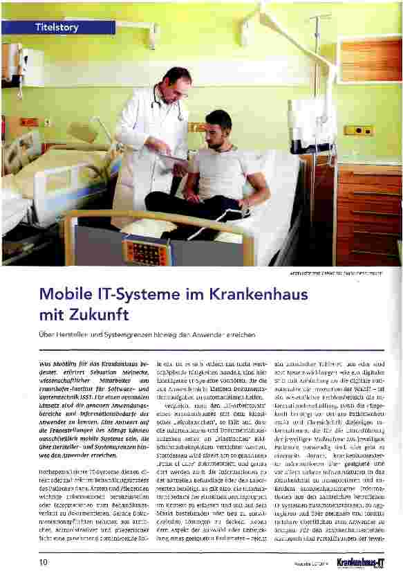Vorschauseite 1: Mobile IT-Systeme im Krankenhaus mit Zukunft