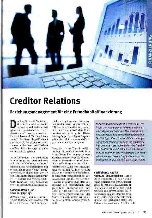 Vorschauseite 1: Creditor Relations
