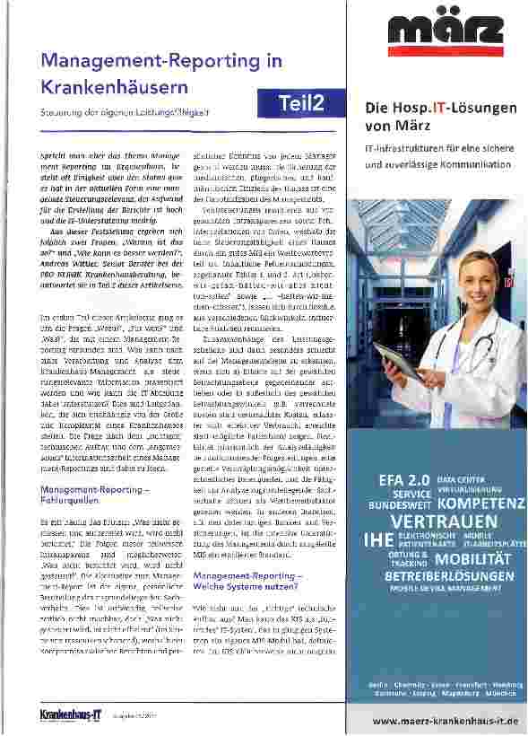 Vorschauseite 1: Management-Reporting in Krankenhäusern Teil2