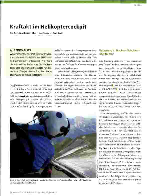 Vorschauseite 1: Kraftakt im Helikoptercockpit