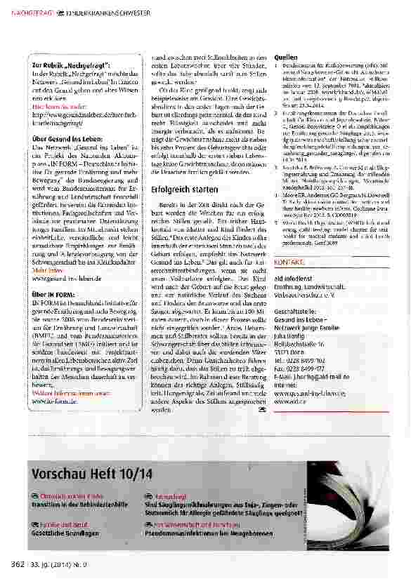 Vorschauseite 2: Brauchen Stillkinder eine gewisse Anzahl von Mahlzeiten oder gilt „ad libitum?
