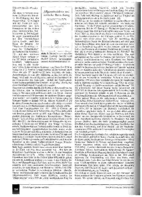Vorschauseite 2: Die Gründungsmitglieder der Deutschen Gesellschaft für Anaesthesie Biografische Notizen - 7. Folge: Prof. Dr. Fritz Hesse und Dr. Werner Sauerwein