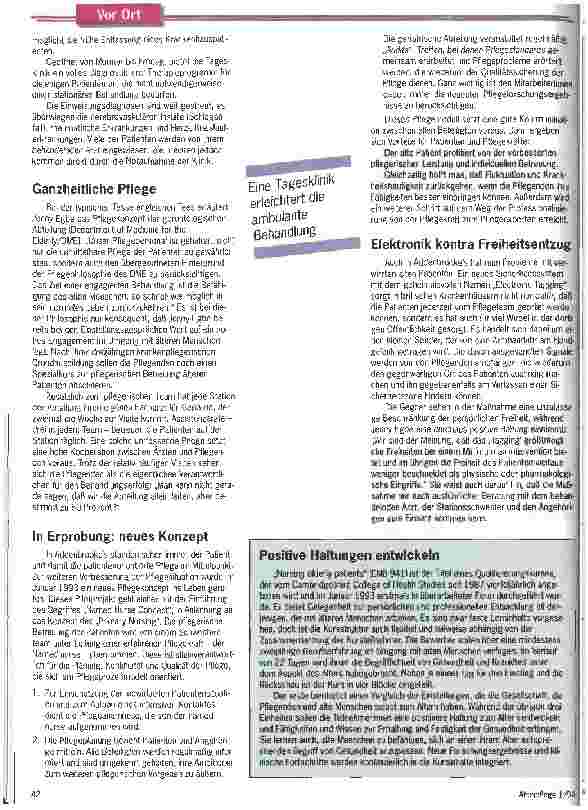 Vorschauseite 2: Alte Universität - modernes Pflegekonzept Im Addenbrookes Hospital Cambridge spielen Pflegende die erste Geige