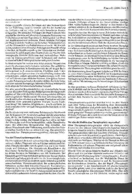 Vorschauseite 2: Die Problematik der Durchführung von Therapieoptimierungsstudien im hämatologisch-onkologischen Fachgebiet nach dem Inkrafttreten der geplanten 12. Novelle des AMG aus der Sicht d…