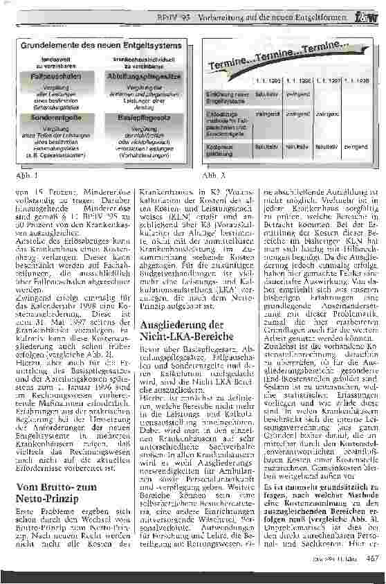Vorschauseite 2: BPflV 95 Vorbereitung auf die neuen Entgeltformen