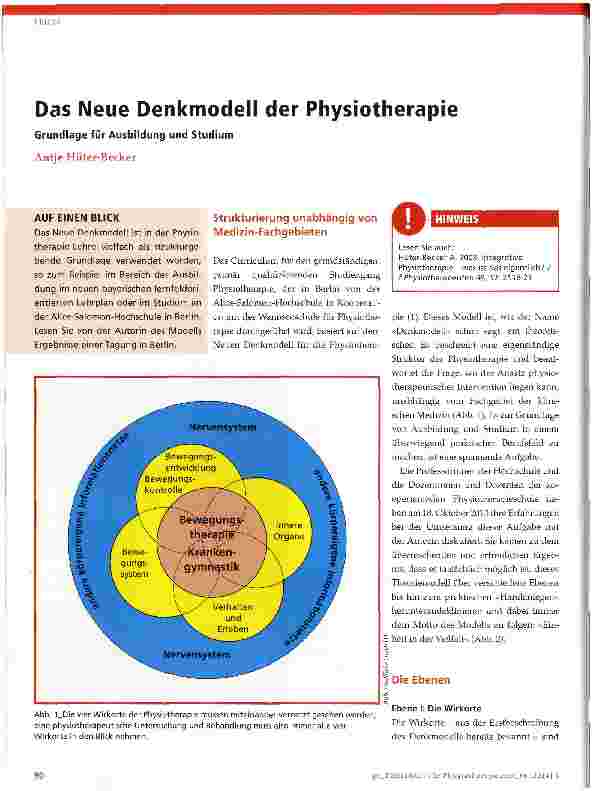 Vorschauseite 1: Das Neue Denkmodell der Physiotherapie