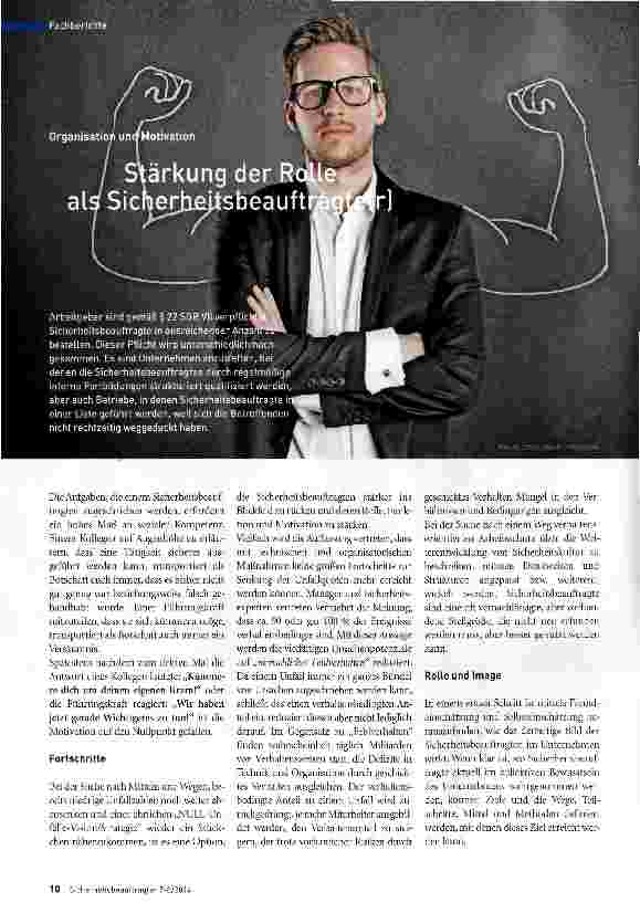 Vorschauseite 1: Stärkung der Rolle als Sicherheitsbeauftragter