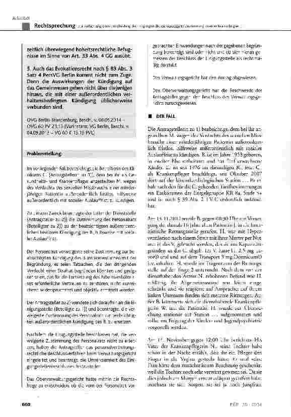 Vorschauseite 2: Zur Anfechtung einer Entscheidung der Einigungsstelle, die verweigerte Zustimmung zu einer beabsichtigten außerordentlichen Kündigung nicht zu ersetzen