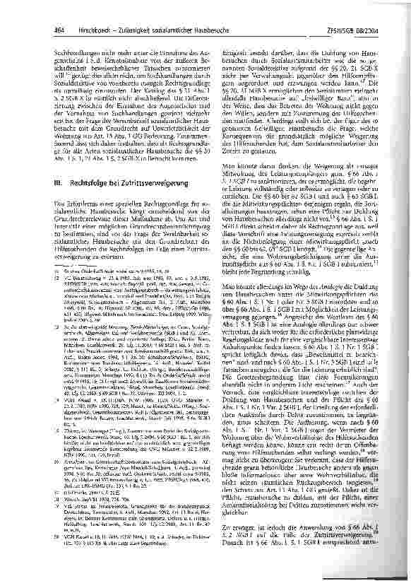 Vorschauseite 2: Zulässigkeit sozialamtlicher Hausbesuche ohne spezialgesetzliche Befugnisnorm?