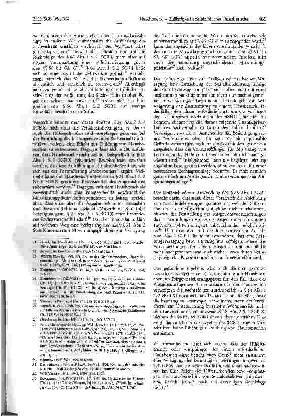 Vorschauseite 3: Zulässigkeit sozialamtlicher Hausbesuche ohne spezialgesetzliche Befugnisnorm?