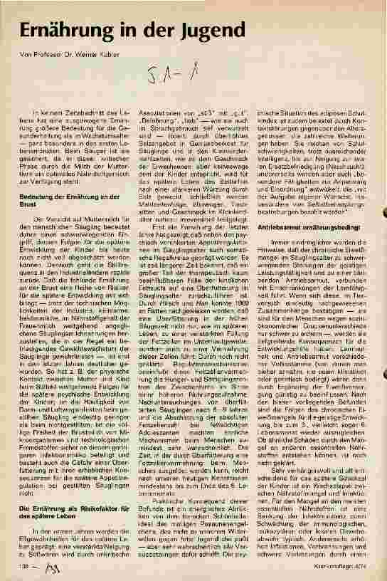 Vorschauseite 1: Ernährung in der Jugend