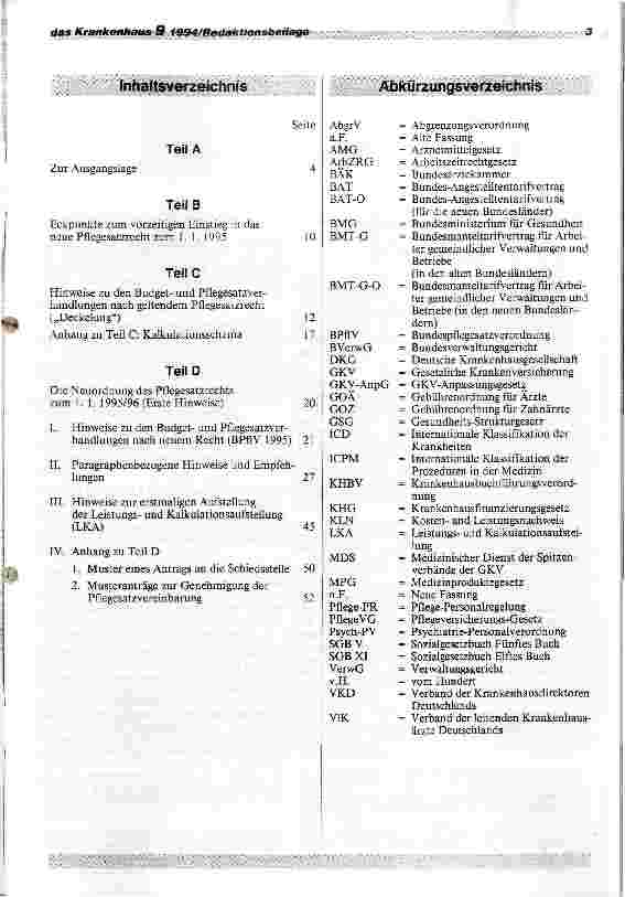 Vorschauseite 2: Hinweise und Empfehlungen der DKG zu den Budgetund Pflegesatzverhand lungen 1995 einschließlich erster Hinweise zum neuen Pflegesatzrecht