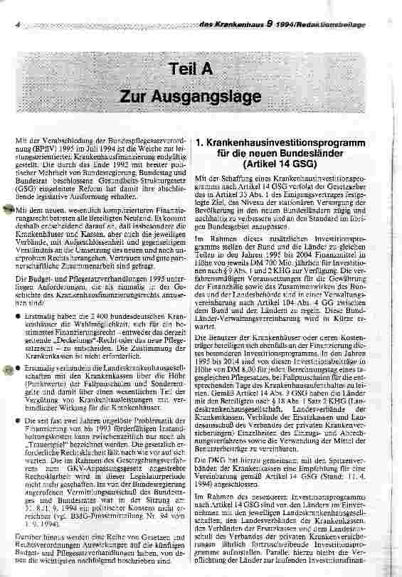 Vorschauseite 3: Hinweise und Empfehlungen der DKG zu den Budgetund Pflegesatzverhand lungen 1995 einschließlich erster Hinweise zum neuen Pflegesatzrecht