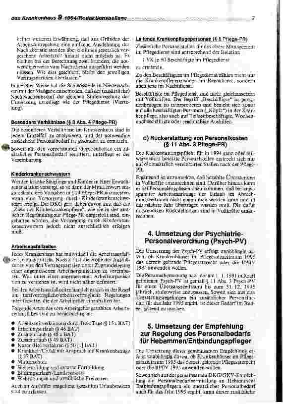 Vorschauseite 6: Hinweise und Empfehlungen der DKG zu den Budgetund Pflegesatzverhand lungen 1995 einschließlich erster Hinweise zum neuen Pflegesatzrecht