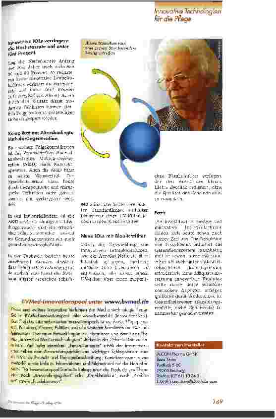 Vorschauseite 2: Schnellere Heilung und weniger Komplikationen beim grauen Star Fortschritt durch faltbare Intraokularlinsen (IOL)