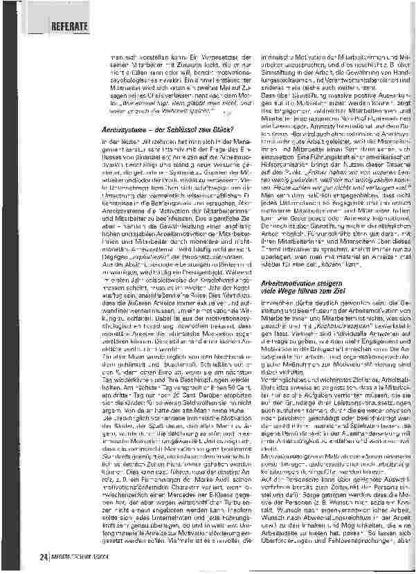 Vorschauseite 5: Mitarbeitermotivation: Es muss nicht immer Geld sein
