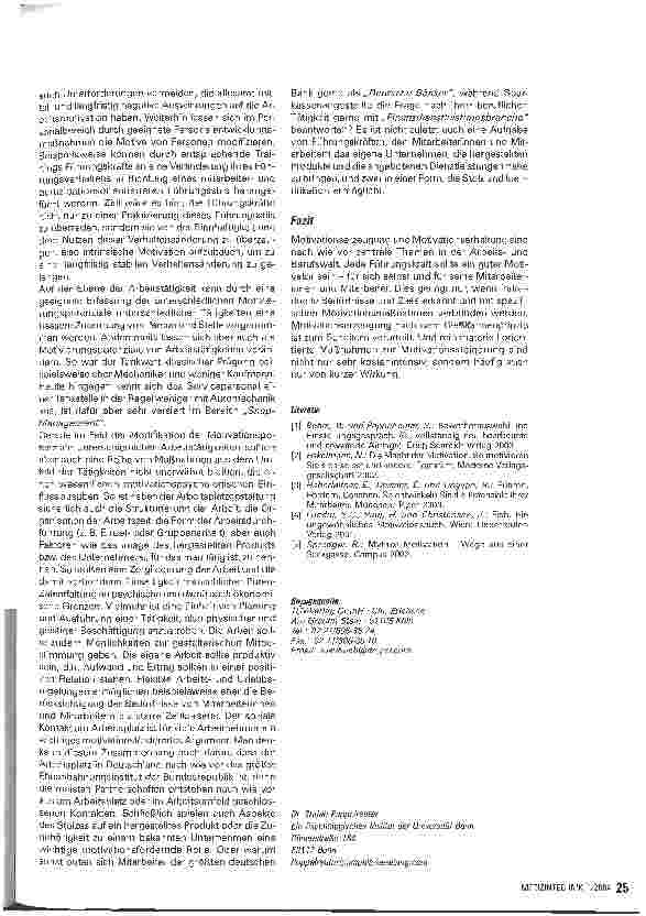 Vorschauseite 6: Mitarbeitermotivation: Es muss nicht immer Geld sein