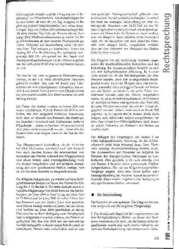Vorschauseite 2: Pflege(Psychiatrie-)zulage - halbgeschlossene Station