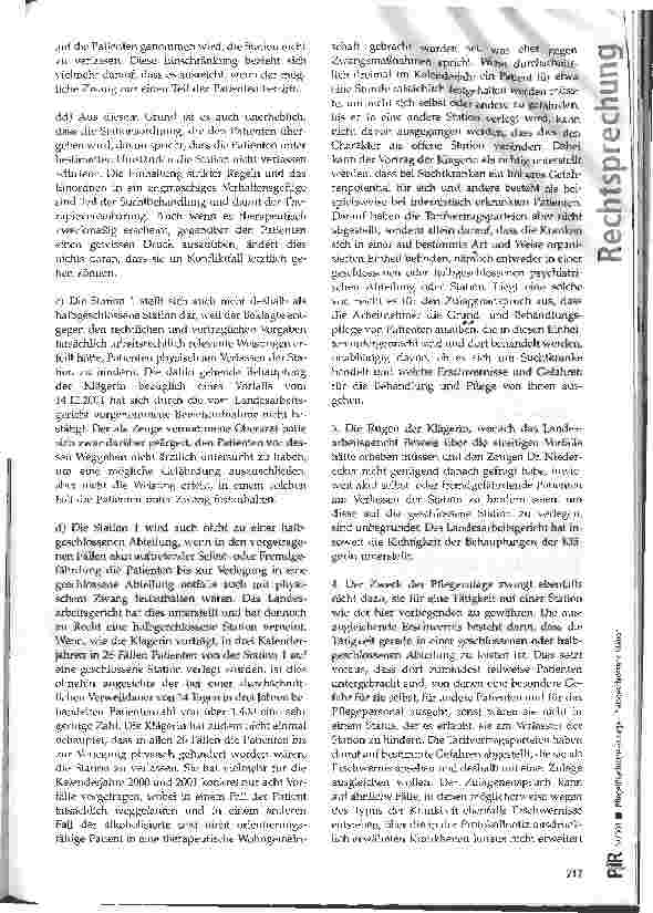 Vorschauseite 4: Pflege(Psychiatrie-)zulage - halbgeschlossene Station