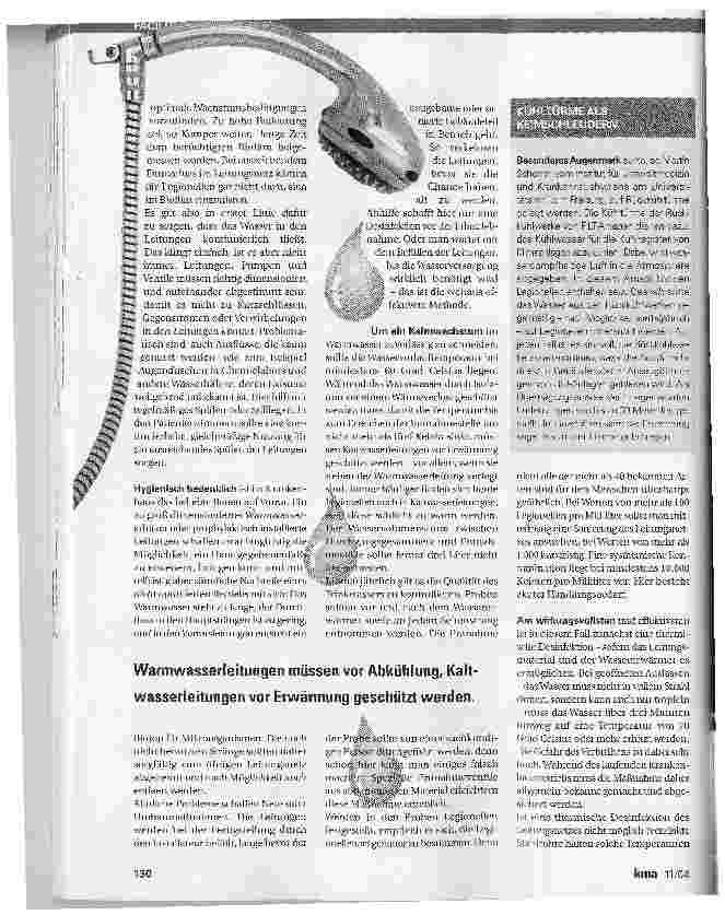 Vorschauseite 3: Die Legionellenjäger. Trinkwasserhygiene
