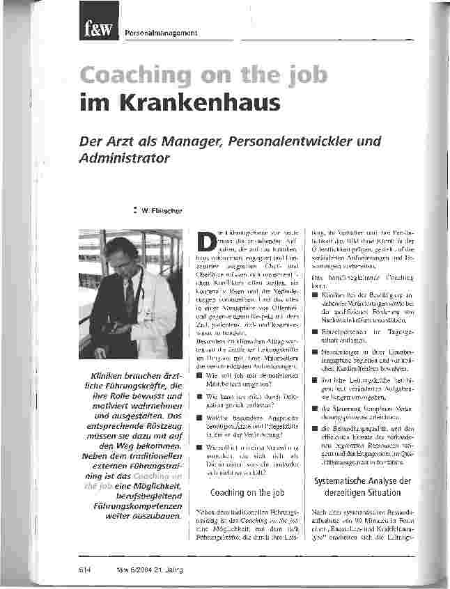 Vorschauseite 1: Coaching on the Job im Krankenhaus