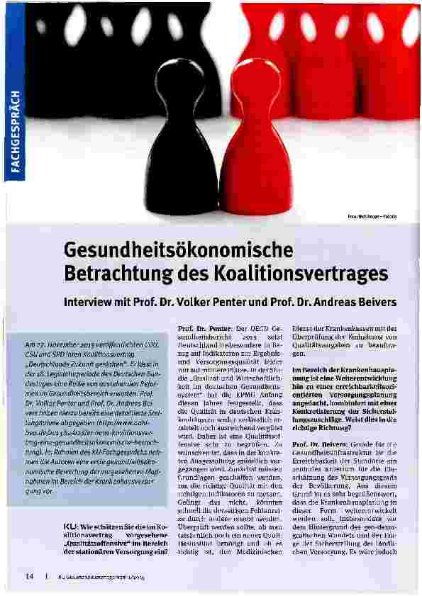Vorschauseite 1: Gesundheitsökonomische Betrachtung des Koalitionsvertrages