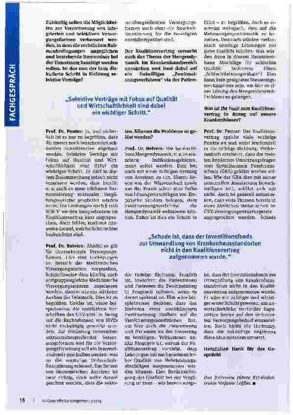 Vorschauseite 3: Gesundheitsökonomische Betrachtung des Koalitionsvertrages