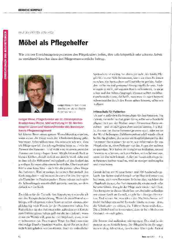 Vorschauseite 1: Möbel als Pflegehelfer