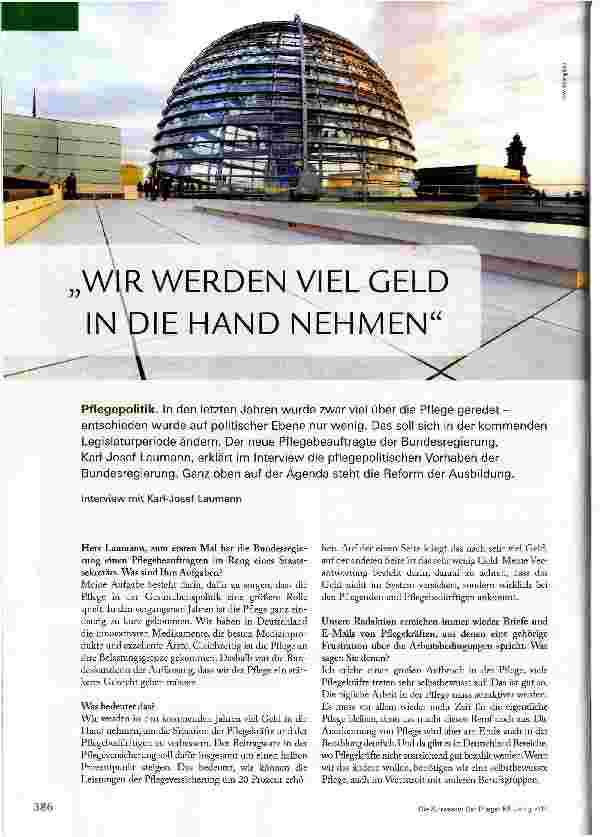 Vorschauseite 1: WIR WERDEN VIEL GELD IN DIE HAND NEHMEN