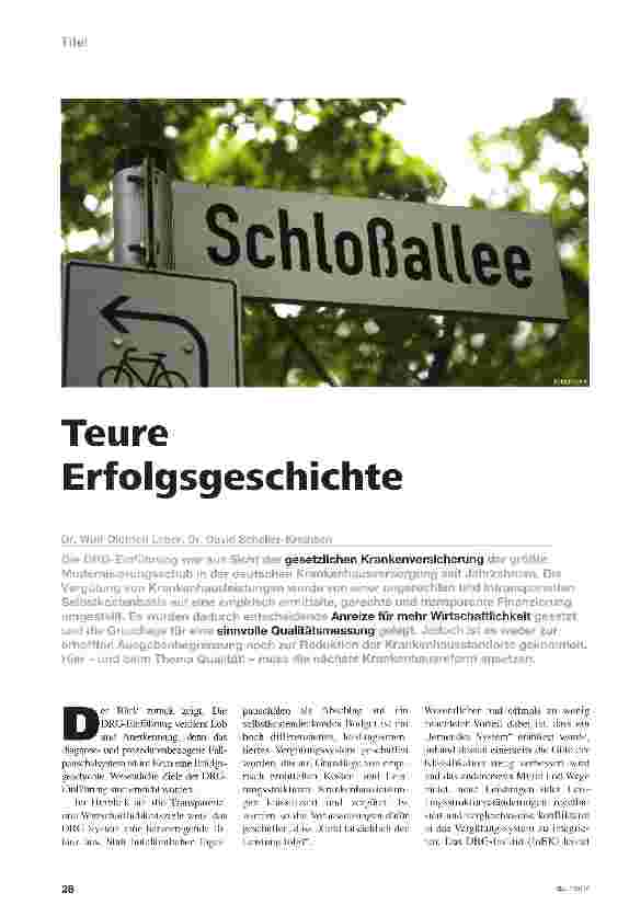 Vorschauseite 1: Teure Erfolgsgeschichte
