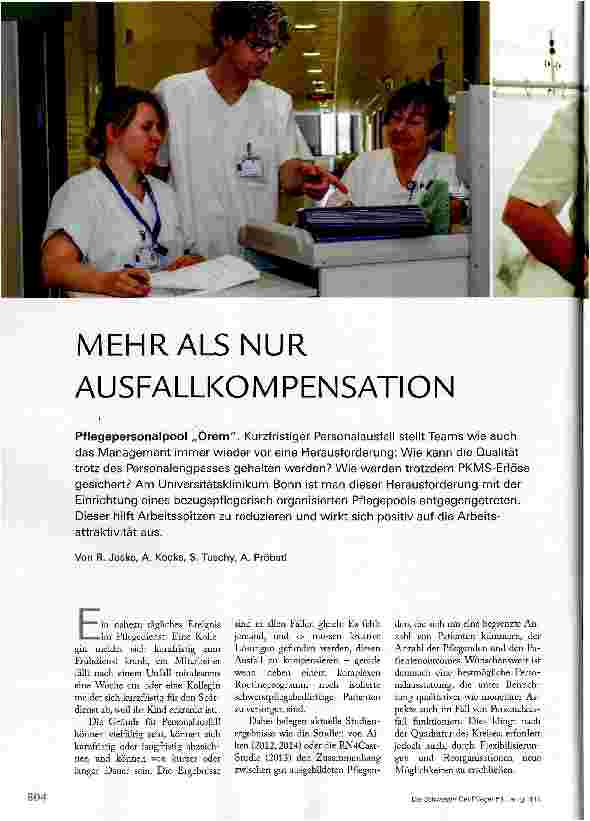 Vorschauseite 1: MEHR ALS NUR AUSFALLKOMPENSATION